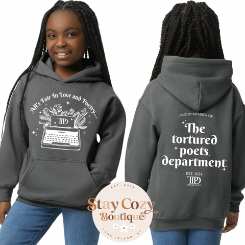 Youth The Tortured Poets Department Member Hoodie, New Album Era Shirt, TTPD Youth Hoodie ,The Tortured Poets T-Shirt, TS New Album Youth Hoodie, TS Merch Youth Hoodie, Taylors Tortured Poets Department Hoodie, All's Fair in Love and Poetry