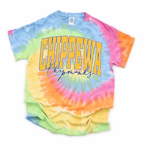 Varsity Chippewa Pastel Tie Dye T-shirt | CHIPPEWA ELEMENTARY SPIRITWEAR FUNDRAISER | Stay Cozy Boutique