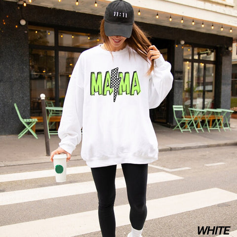 Grunge Neon Mama Crewneck Sweatshirt, Mama Sweatshirt, Mother’s Day