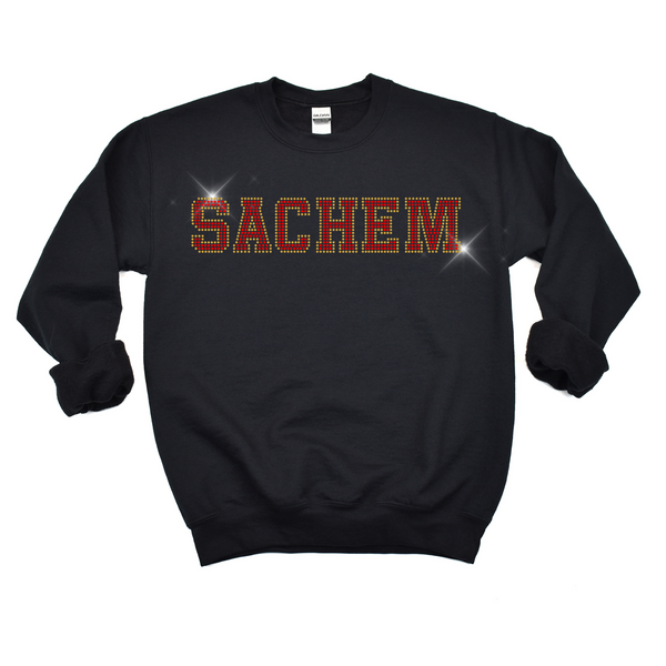 Rhinestone Bling Sachem Crewneck Sweatshirt | LYNWOOD AVE ELEMENTARY SPIRITWEAR FUNDRAISER | Stay Cozy Boutique