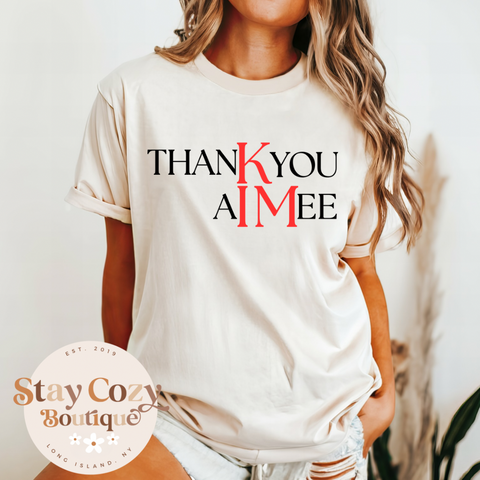 thanK you aIMee Comfort Colors T-Shirt, The Tortured Poets Department Member comfort colors T-Shirt, The Tortured Poets comfort colors, TTPD comfort colors T-Shirt, All's Fair in Love and Poetry comfort colors T-Shirt