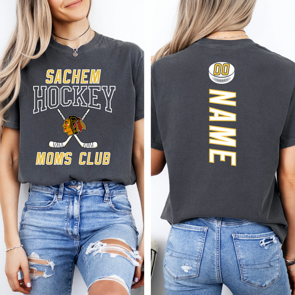 Sachem Hockey Mom’s Club Comfort Colors T-Shirt | Stay Cozy Boutique