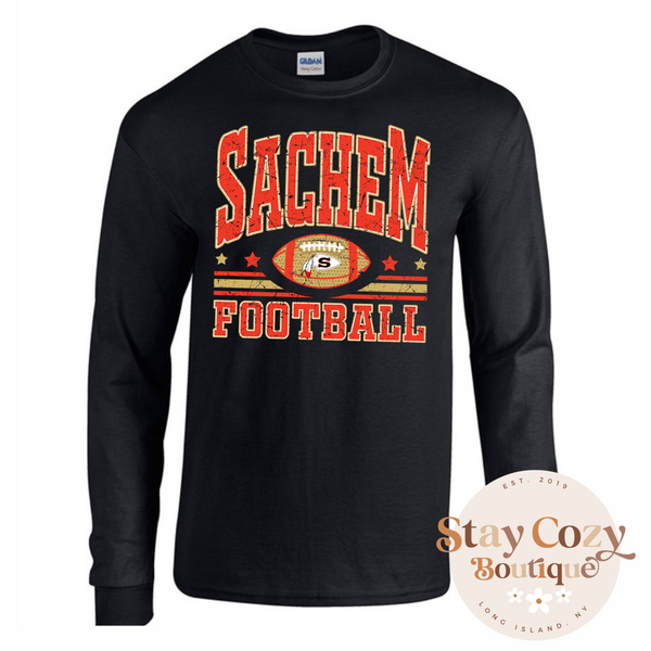 Sachem Football Long Sleeve T-Shirt | Stay Cozy Boutique