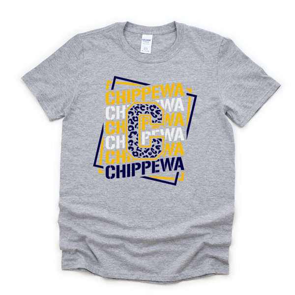 Chippewa Stacked Leopard T-shirt | CHIPPEWA ELEMENTARY SPIRITWEAR FUNDRAISER | Stay Cozy Boutique