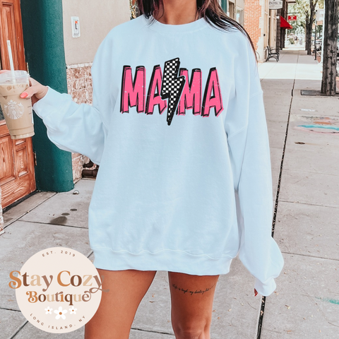 Grunge Neon Mama Crewneck Sweatshirt, Mama Sweatshirt, Mother’s Day