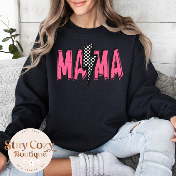 Grunge Neon Mama Crewneck Sweatshirt, Mama Sweatshirt, Mother’s Day