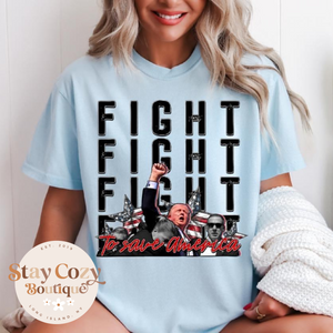 Trump 2024 Fight Fight Fight T-Shirt, Trump 2024 T-shirt, Trump 2024, Donald Trump, 47th president, Trump Bella Canvas T-Shirt, Donald J.Trump