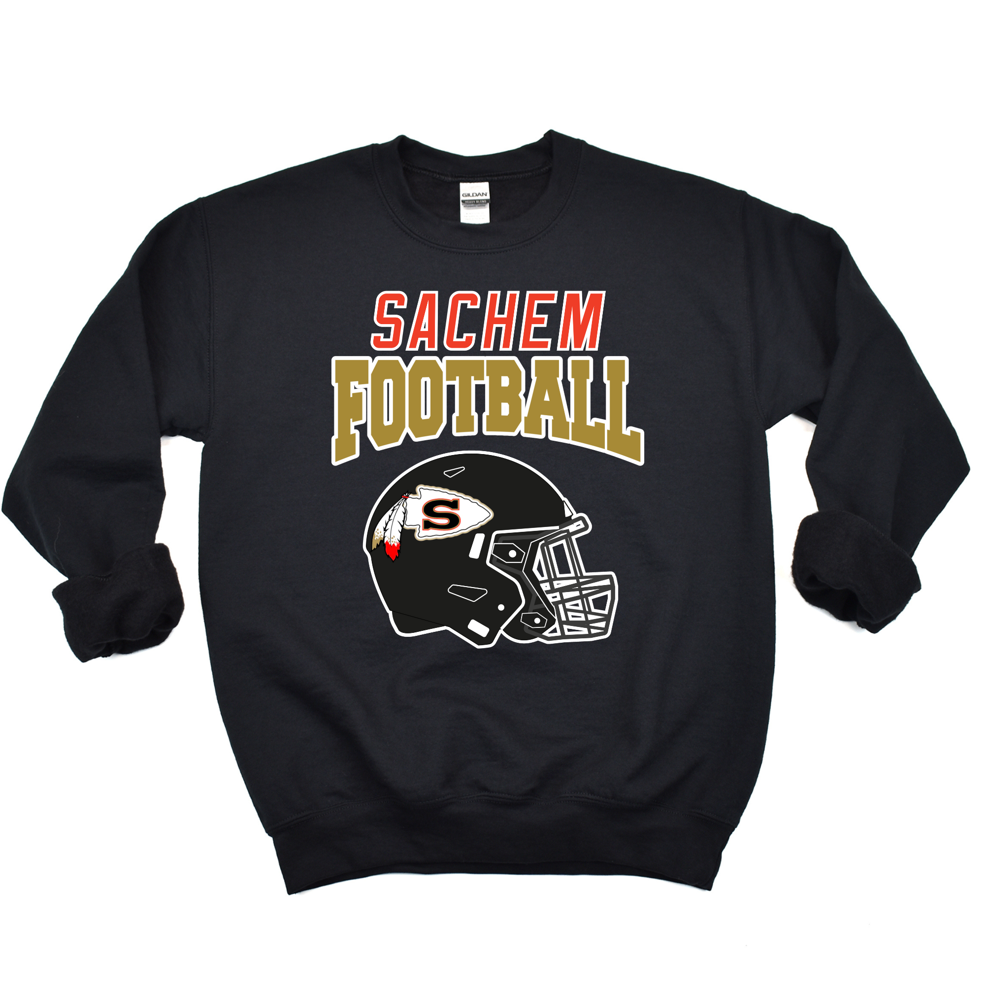 Sachem Football Helmet Crewneck Sweatshirt | Stay Cozy Boutique