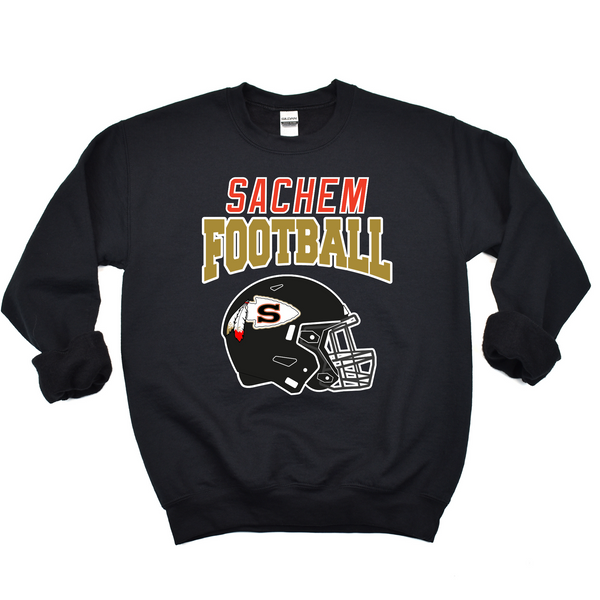 Sachem Football Helmet Crewneck Sweatshirt | Stay Cozy Boutique