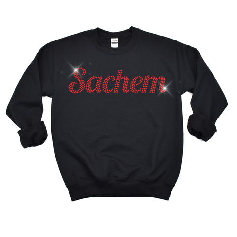 Rhinestone Bling Sachem Script Crewneck Sweatshirt | LYNWOOD AVE ELEMENTARY SPIRITWEAR FUNDRAISER | Stay Cozy Boutique