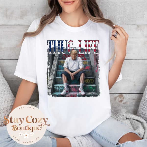 Thug Life T-Shirt, Trump 2024 T-shirt, Trump 2024, Donald Trump, 47th president, Trump Bella Canvas T-Shirt, Donald J.Trump