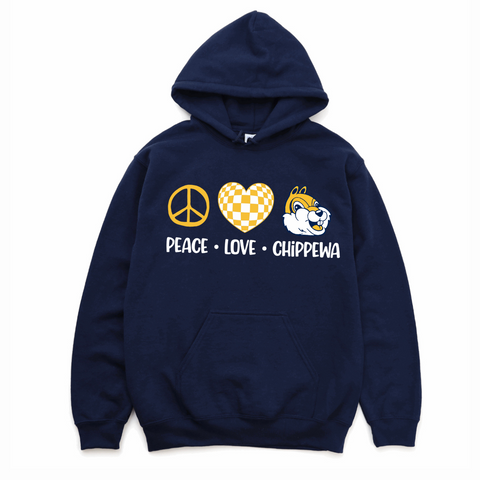 Peace Love Chippewa Hoodie | CHIPPEWA ELEMENTARY SPIRITWEAR FUNDRAISER | Stay Cozy Boutique