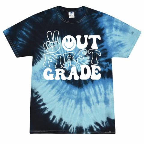 Peace Out First Grade, Peace Out 1st Grade, Last Day of School Shirt, Teacher Shirt, Tie Dye Shirt