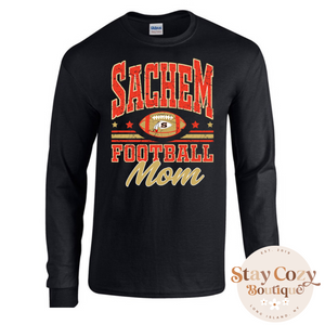 Sachem Football Mom Long Sleeve T-Shirt | Stay Cozy Boutique