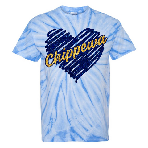 Glitter Chippewa Heart T-shirt | CHIPPEWA ELEMENTARY SPIRITWEAR FUNDRAISER | Stay Cozy Boutique