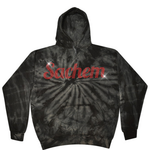 Rhinestone Bling Sachem Script Tie Dye Hoodie | LYNWOOD AVE ELEMENTARY SPIRITWEAR FUNDRAISER | Stay Cozy Boutique