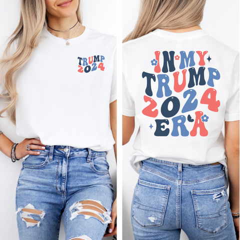 In My Trump 2024 Era T-Shirt, Trump Train t-shirt, Trump 2024, Donald Trump, 47th president, Trump Bella Canvas T-Shirt