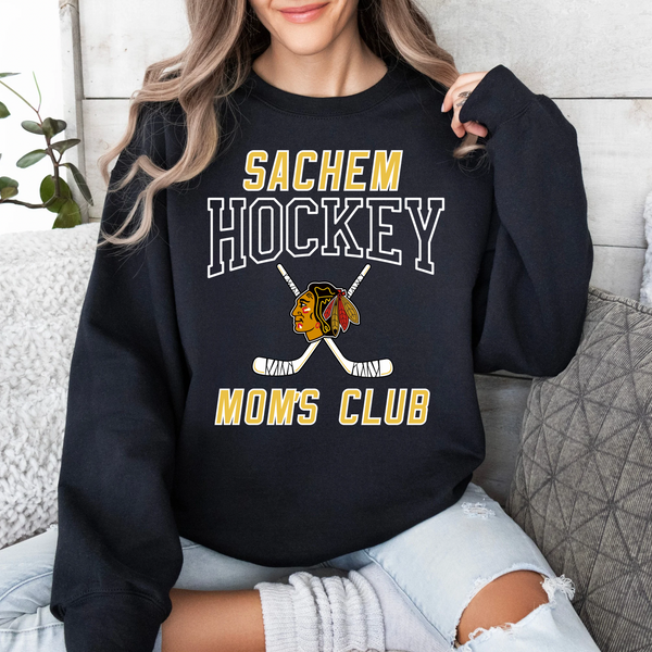 Sachem Hockey Mom’s Club Crewneck Sweatshirt | Stay Cozy Boutique