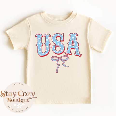 Youth Coquette USA T-Shirt ,4th Of July, America T-Shirt , American Girl T-Shirt ,America Coquette, Country july T-Shirt ,4th of July T-Shirt, Fourth Of July T-Shirt