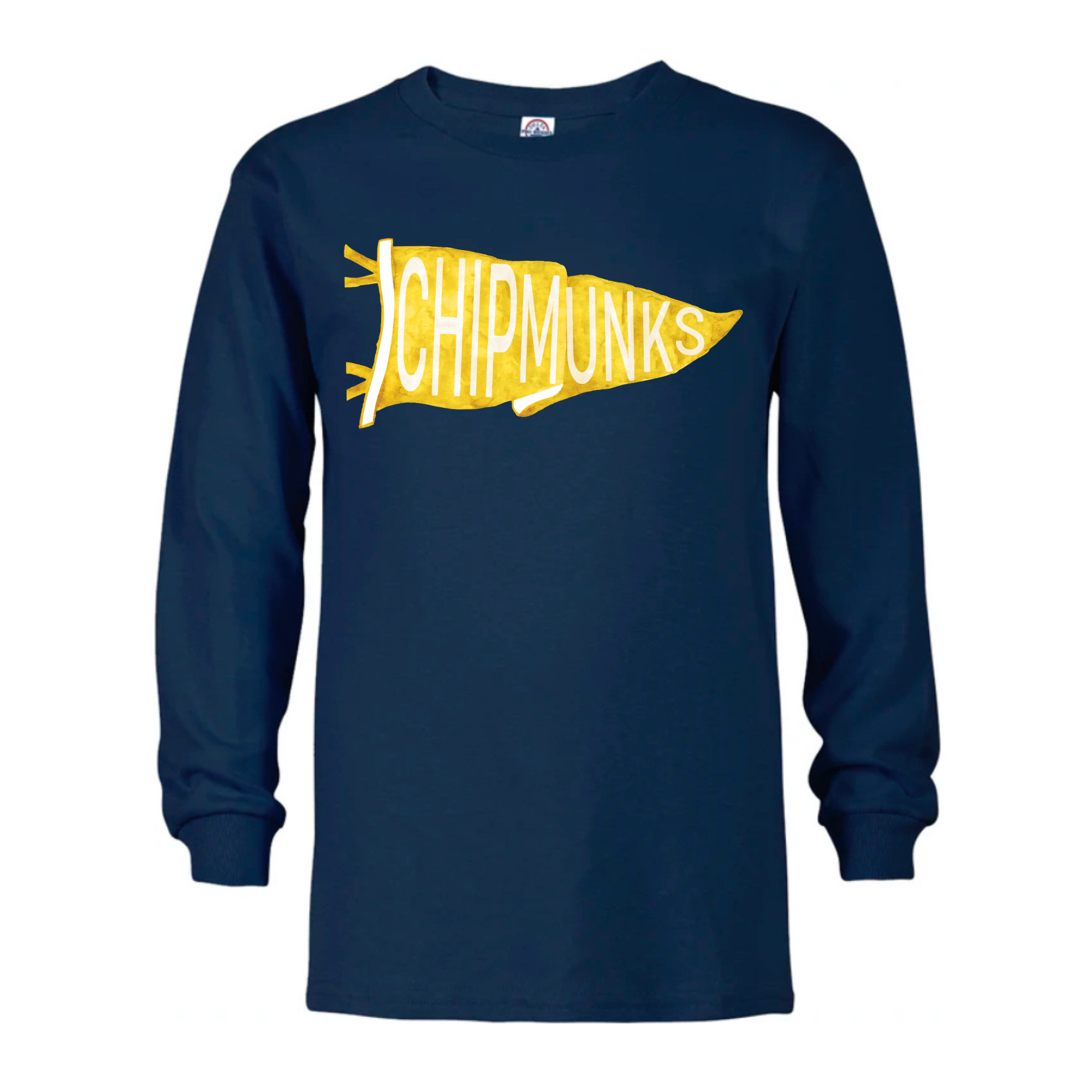 Chipmunks Pennant Flag Long Sleeve Shirt | CHIPPEWA ELEMENTARY SPIRITWEAR FUNDRAISER | Stay Cozy Boutique