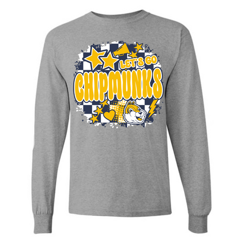 Let’s Go Chipmunks Long Sleeve Shirt | CHIPPEWA ELEMENTARY SPIRITWEAR FUNDRAISER | Stay Cozy Boutique