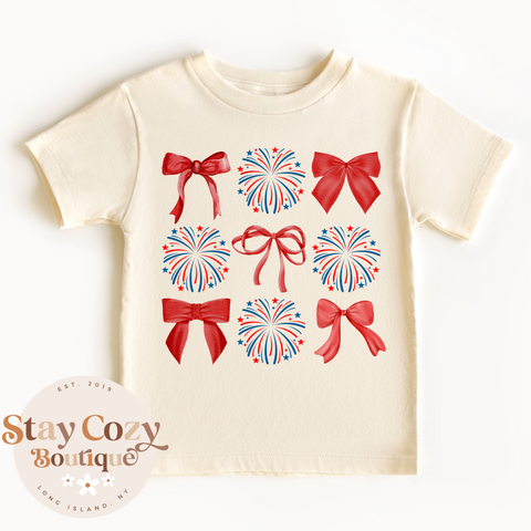 Youth Coquette Bows USA T-Shirt, 4th Of July, America T-Shirt, American Girl T-Shirt, America Coquette, Country july T-Shirt, 4th of July T-Shirt, Fourth Of July T-Shirt