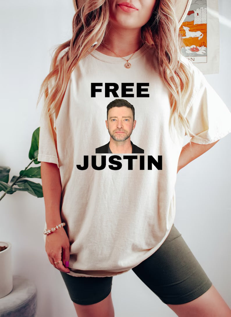 Justin Timberlake Mugshot Shirt - Cry Me A River - JT Mugshot - Justin Timberlake DUI - Free Justin