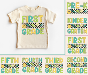 Back To School Shirt, Back to school Kids Shirt, Back to School Shirt, Pre-K, Kindergarten, First Second Third Fourth Grade, Fifth Grade