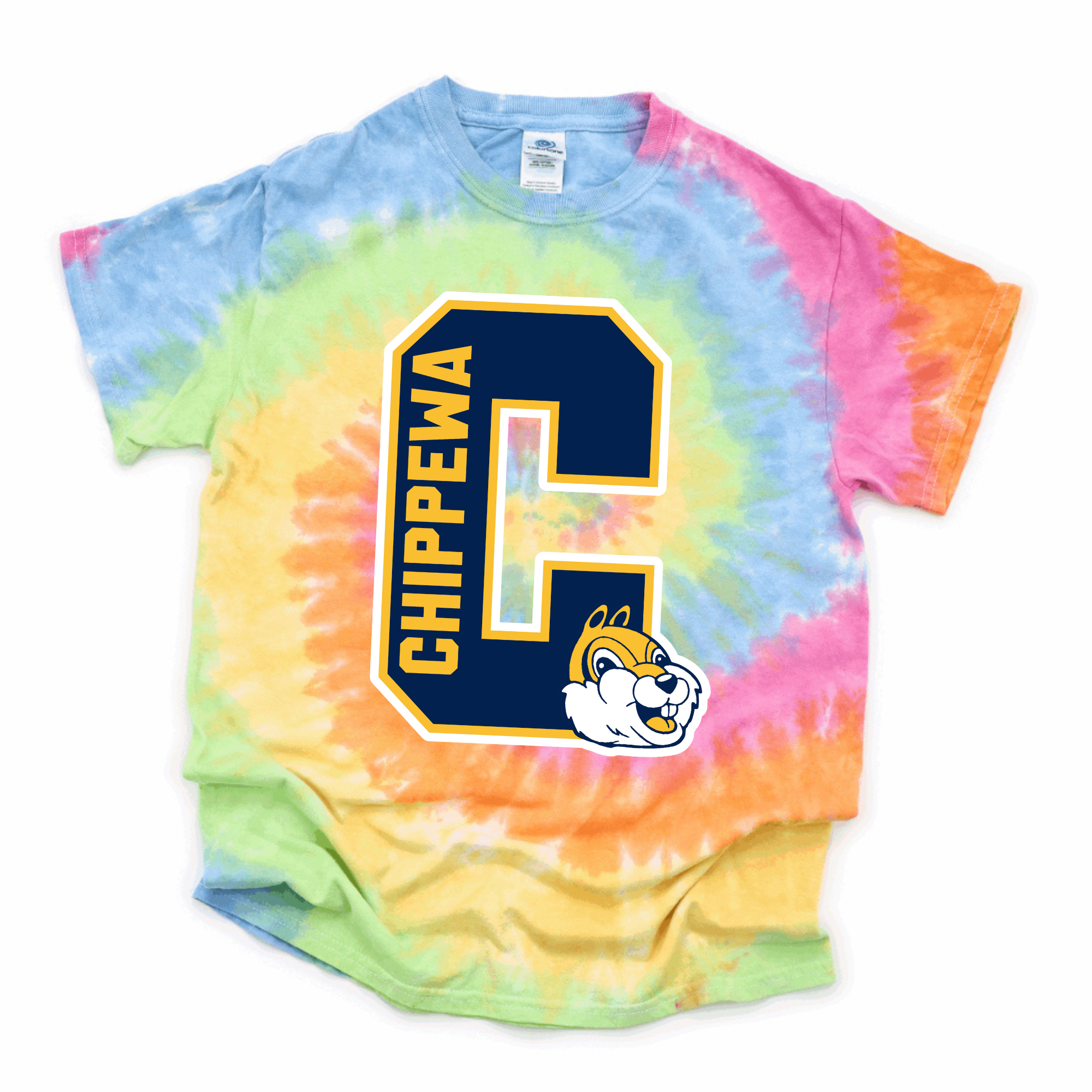 Big C Pastel Tie Dye T-shirt | CHIPPEWA ELEMENTARY SPIRITWEAR FUNDRAISER | Stay Cozy Boutique