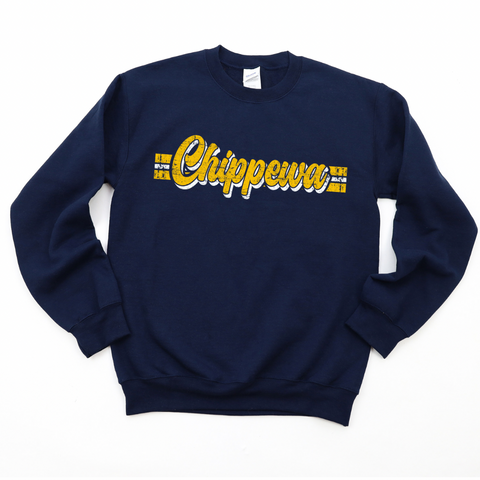 Chippewa Retro Script Crewneck Sweatshirt | CHIPPEWA ELEMENTARY SPIRITWEAR FUNDRAISER | Stay Cozy Boutique