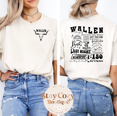 Vintage Wallen Country Music T-Shirt, Vintage Concert Shirt, Western Tour Tshirt, Cowboy Vintage Wallen,Trendy Cowgirl