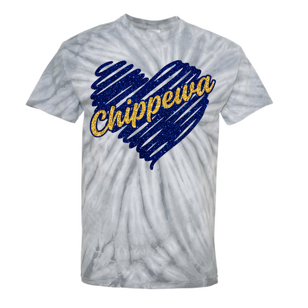 Glitter Chippewa Heart T-shirt | CHIPPEWA ELEMENTARY SPIRITWEAR FUNDRAISER | Stay Cozy Boutique