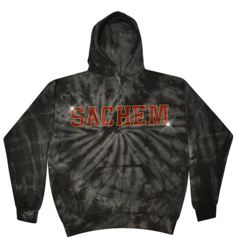 Rhinestone Bling Sachem Tie Dye Hoodie | LYNWOOD AVE ELEMENTARY SPIRITWEAR FUNDRAISER | Stay Cozy Boutique