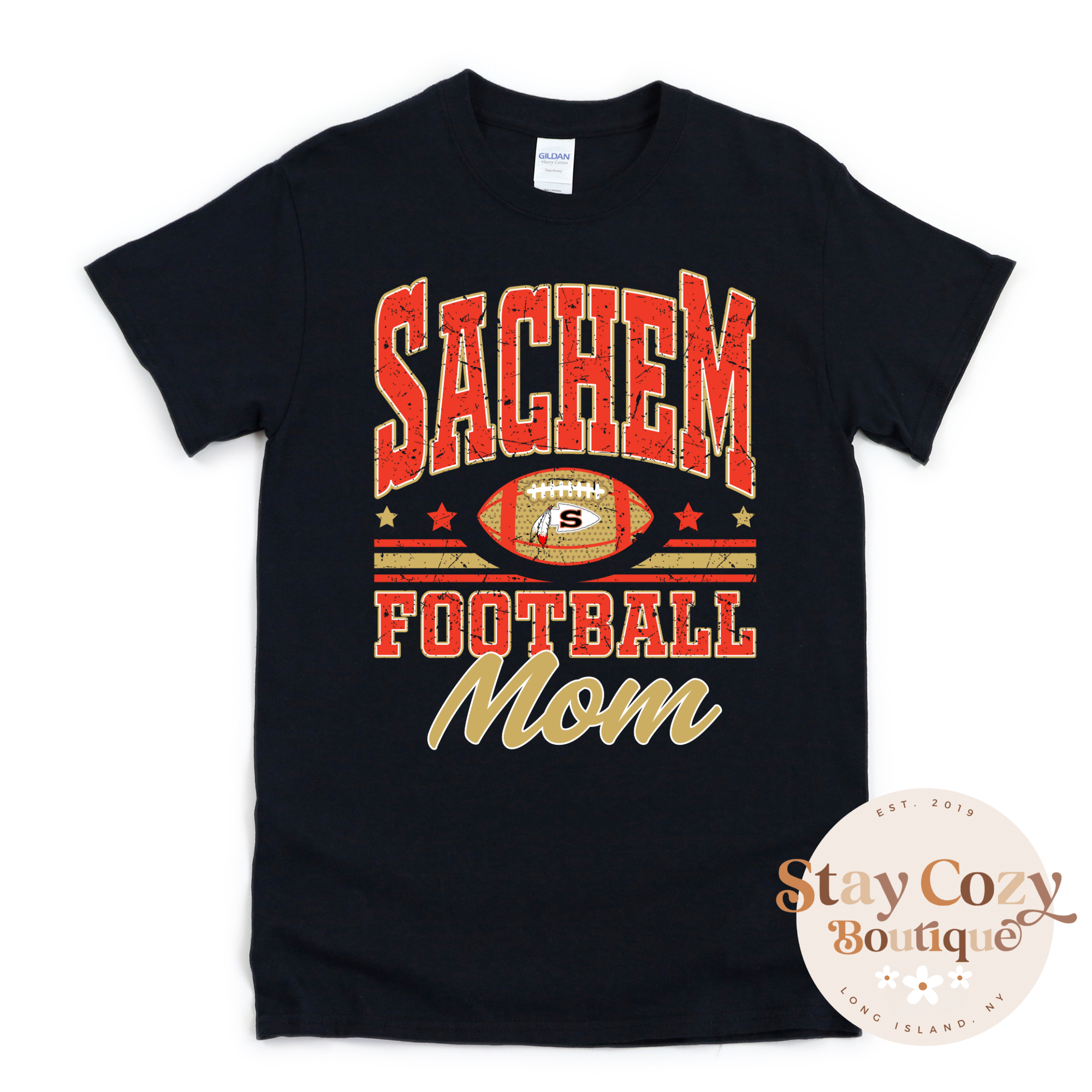 Sachem Football Mom T-Shirt | Stay Cozy Boutique