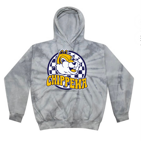 Checkered Chippewa Tie Dye Hoodie | CHIPPEWA ELEMENTARY SPIRITWEAR FUNDRAISER | Stay Cozy Boutique