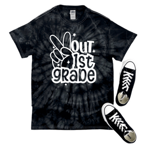 Peace Out First Grade, Peace Out 1st Grade, Last Day of School Shirt, Teacher Shirt, Tie Dye Shirt