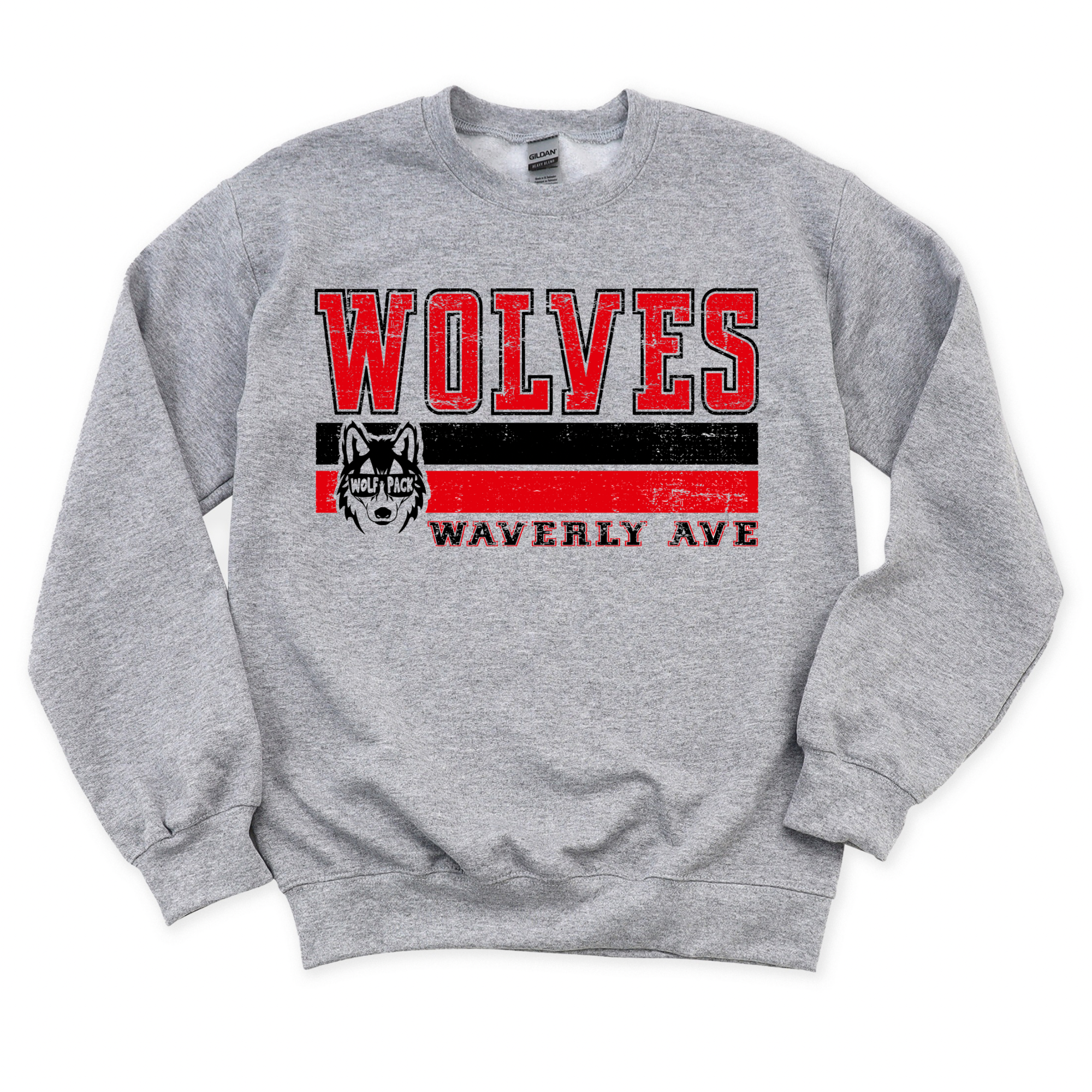 Varsity Waverly Wolves Crewneck Sweatshirt | WAVERLY ELEMENTARY SPIRITWEAR FUNDRAISER | Stay Cozy Boutique