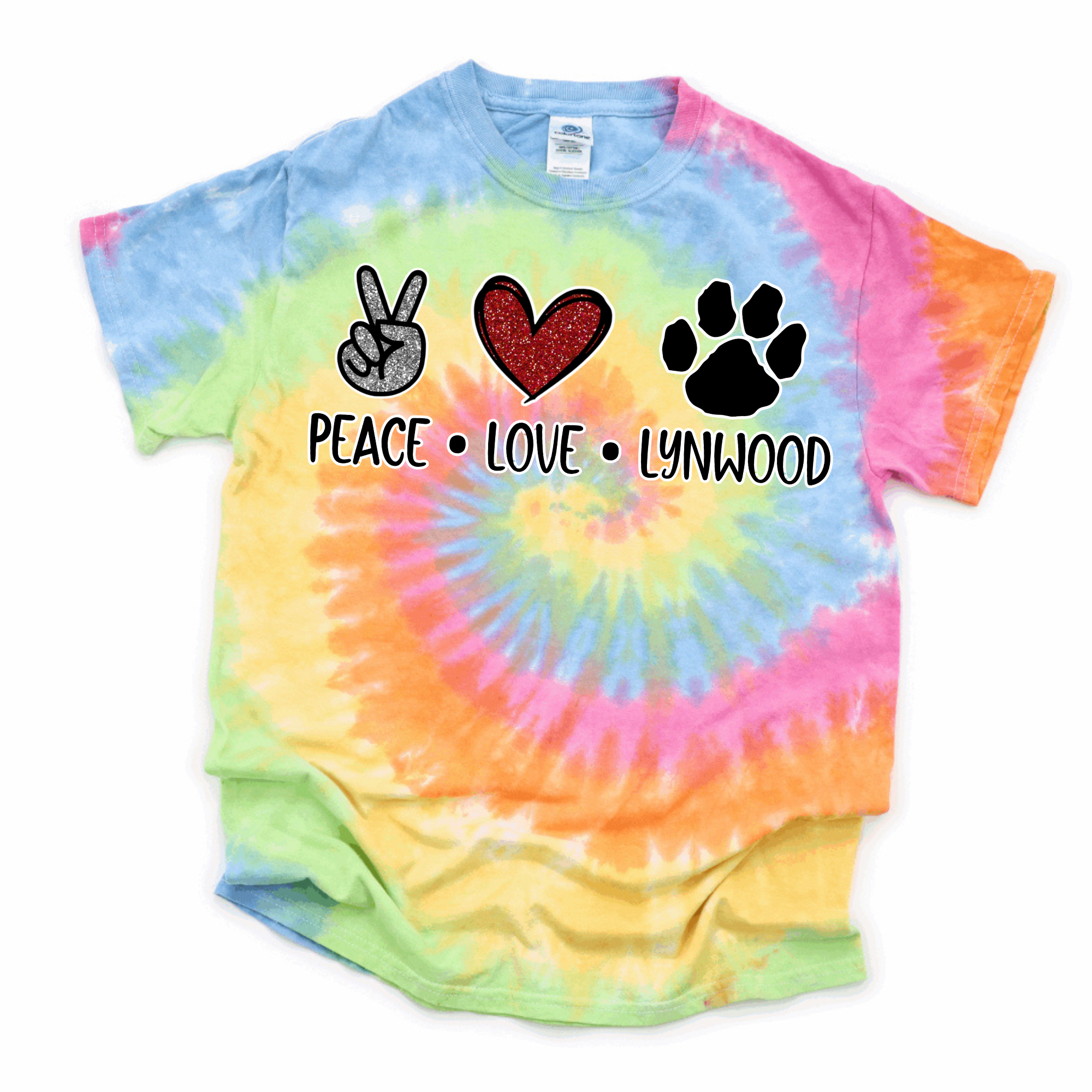 Peace Love Lynwood Pastel Tie Dye T-shirt | LYNWOOD AVE ELEMENTARY SPIRITWEAR FUNDRAISER | Stay Cozy Boutique