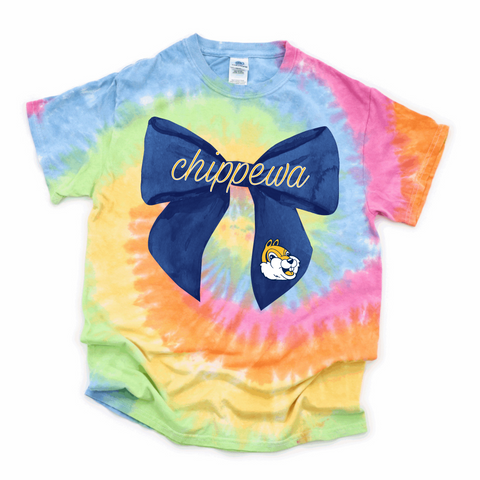 Chippewa Coquette Bow Pastel Tie Dye T-shirt | CHIPPEWA ELEMENTARY SPIRITWEAR FUNDRAISER | Stay Cozy Boutique