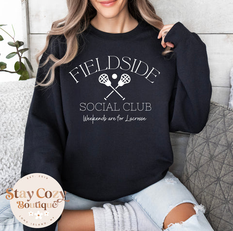 Fieldside Social Club Weekends are for Lacrosse Sweatshirt, Lacrosse Sweatshirt, Lacrosse Crewneck, Weekends are for Lacrosse Sweatshirt