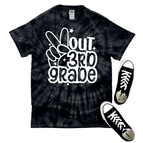 Peace Out Third Grade, Peace Out 3rd Grade, Last Day of School Shirt, Teacher Shirt, Tie Dye Shirt