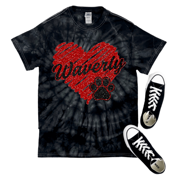 Glitter Waverly Heart T-shirt | WAVERLY ELEMENTARY SPIRITWEAR FUNDRAISER | Stay Cozy Boutique