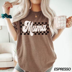 Mama Checkered Comfort Colors T-Shirt, Mama Comfort Colors, Mother’s Day