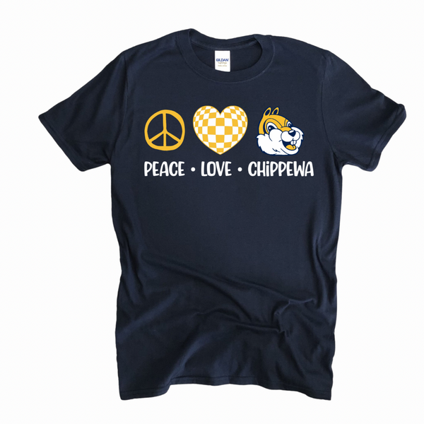 Peace Love Chippewa T-shirt | CHIPPEWA ELEMENTARY SPIRITWEAR FUNDRAISER | Stay Cozy Boutique