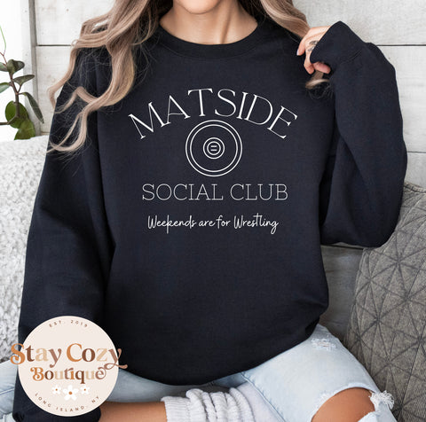 Matside Social Club Weekends are for Wrestling Sweatshirt, Wrestling Sweatshirt, Wrestling Crewneck, Weekends are for Wrestling Sweatshirt