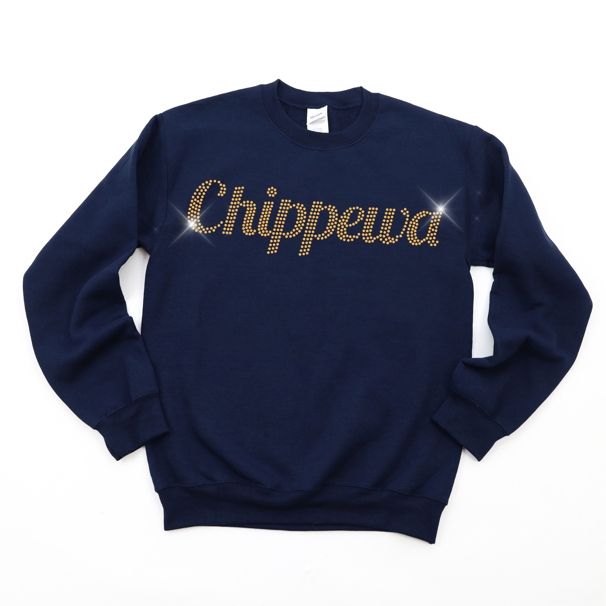 Rhinestone Bling Chippewa Script Crewneck Sweatshirt | CHIPPEWA ELEMENTARY SPIRITWEAR FUNDRAISER | Stay Cozy Boutique