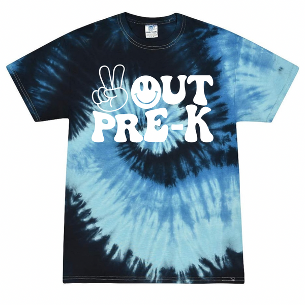 Peace Out Pre-K, Pre-K Graduation, Last Day of School Shirt, Preschool Shirt, Tie Dye Shirt