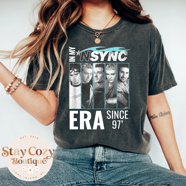 In My NSYNC Era Since 97' Comfort Color T-Shirt, NSYNC Era T-Shirt, NSYNC Era Comfort Colors T-Shirt