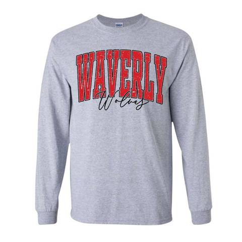 Varsity Waverly Long Sleeve | WAVERLY ELEMENTARY SPIRITWEAR FUNDRAISER | Stay Cozy Boutique