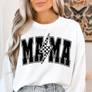 Mama Lightning Bolt Crewneck Sweatshirt, Mama Sweatshirt, Mom Life Sweatshirt, Mother's Day, Retro Mama Sweatshirt